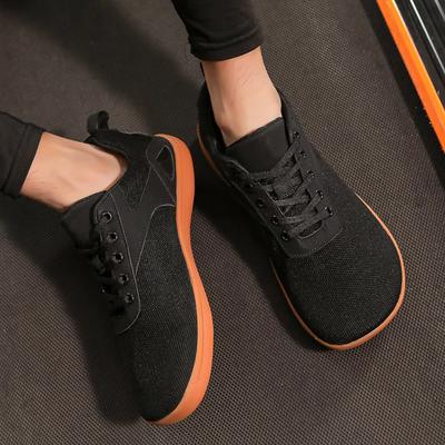 Unisex Skor med Bred Tå Enkla Andningsbara Halkfria Utomhus Barfota Bekväma Arbets Sport Jogging Promenadskor för Par