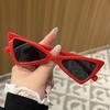 4PCS American Retro Cat Eye Sunglasses Women's Style Narrow Frame UV Protection Fashionable round Face Sun Glasses