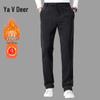 Yalu Men's Winter Corduroy Fleece-Lined Casual Pants