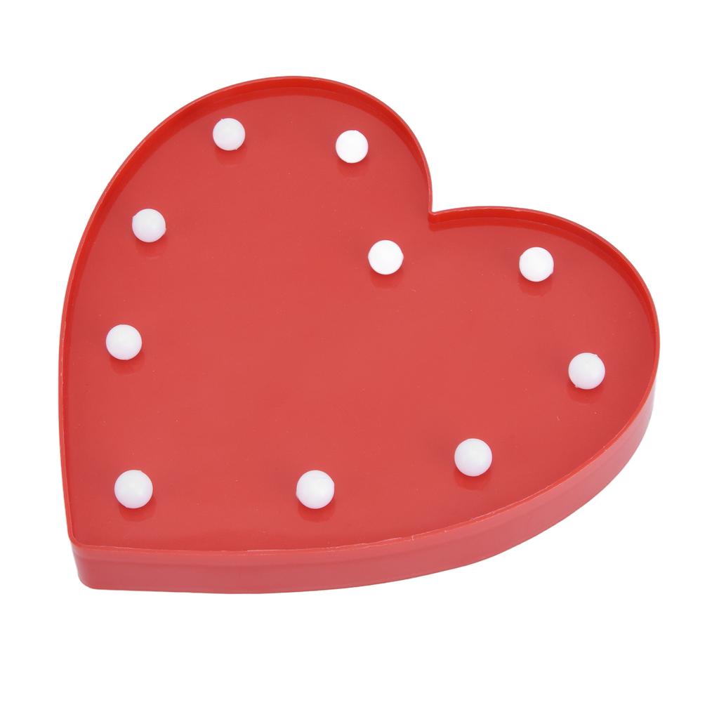 Heart Shaped Night Light 10 LEDs Cute Battery Powered Warm Light Kids LED Love Shaped Lamp with Hook Hole for Kid S Room