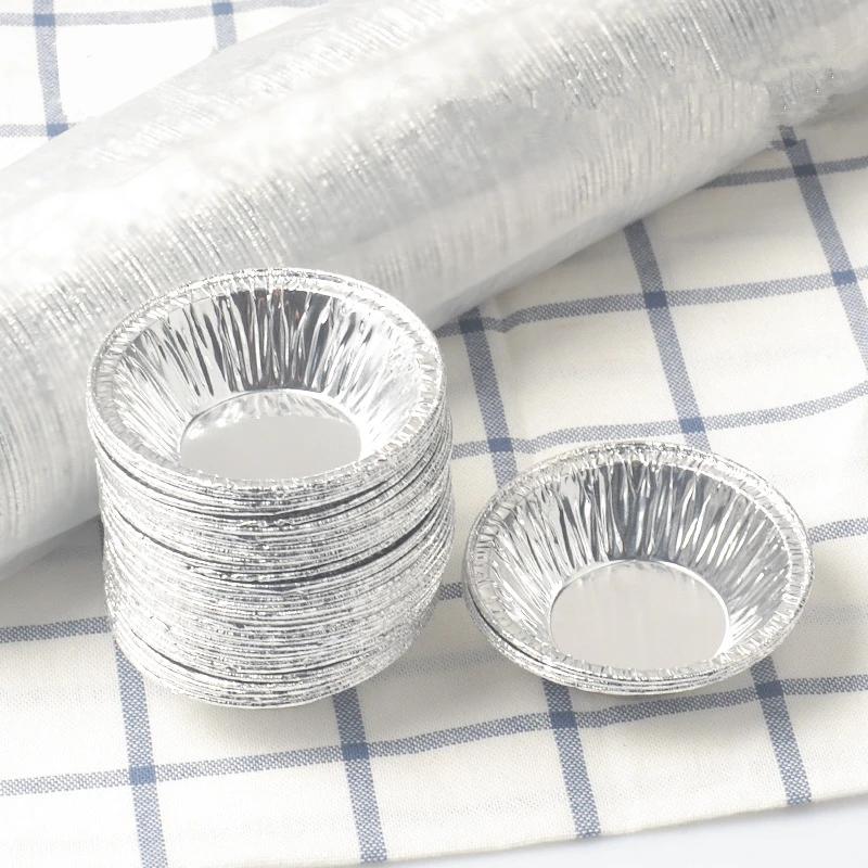 

250Pcs/lot Egg Tart Mould DIY Jelly Pudding Muffin Mold Tinfoil Paper Cupcake Cookies Bakeware Kitchen Baking Tool срібний