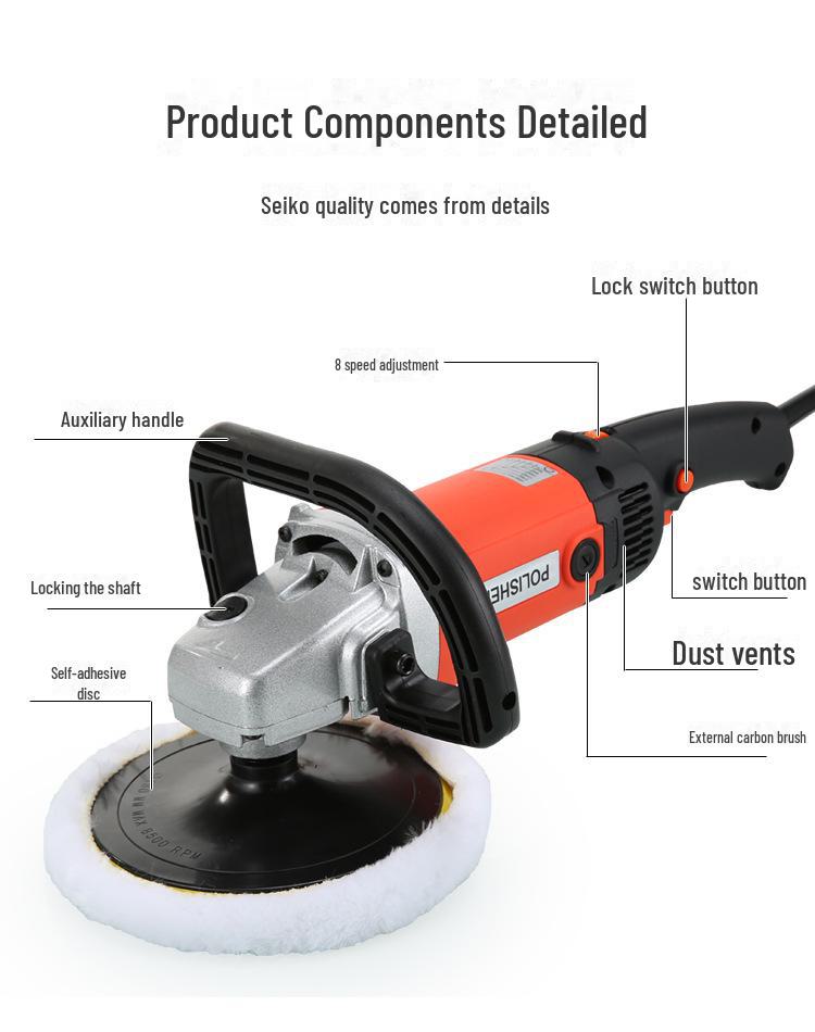 International Car Polishing & Waxing Machine Set with European/British Standards