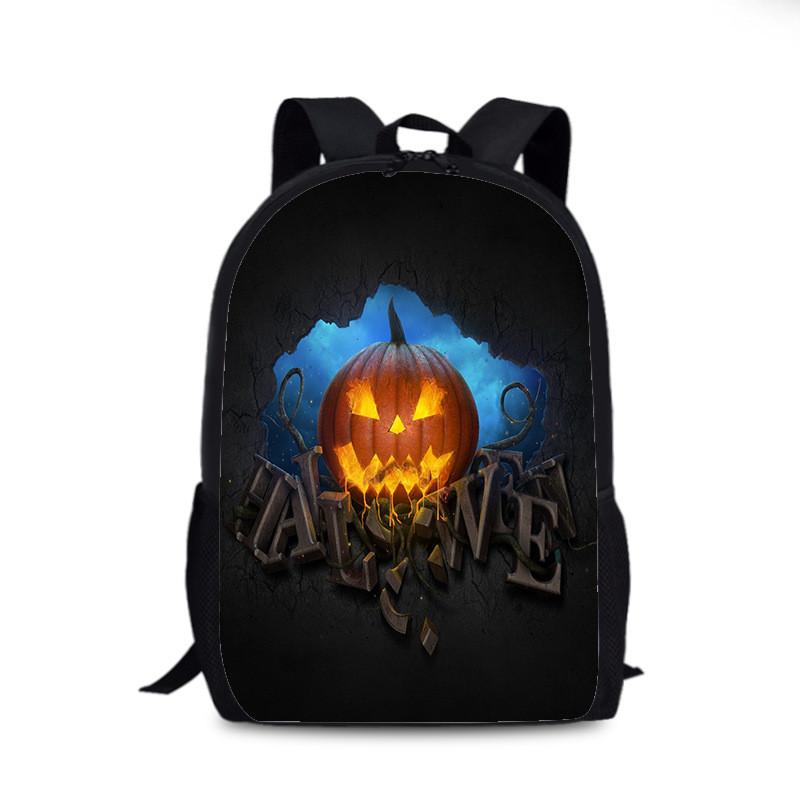 Halloween Fledermaus Kürbis Rucksack Aus Nylonmaterial Für Den Täglichen Gebrauch Und Street Style