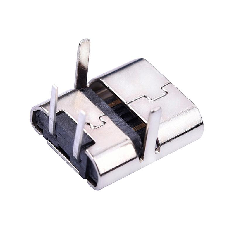 10X Micro Usb 2Pin 90 Degrees B Type Female Connector For Mobile Phone Connector