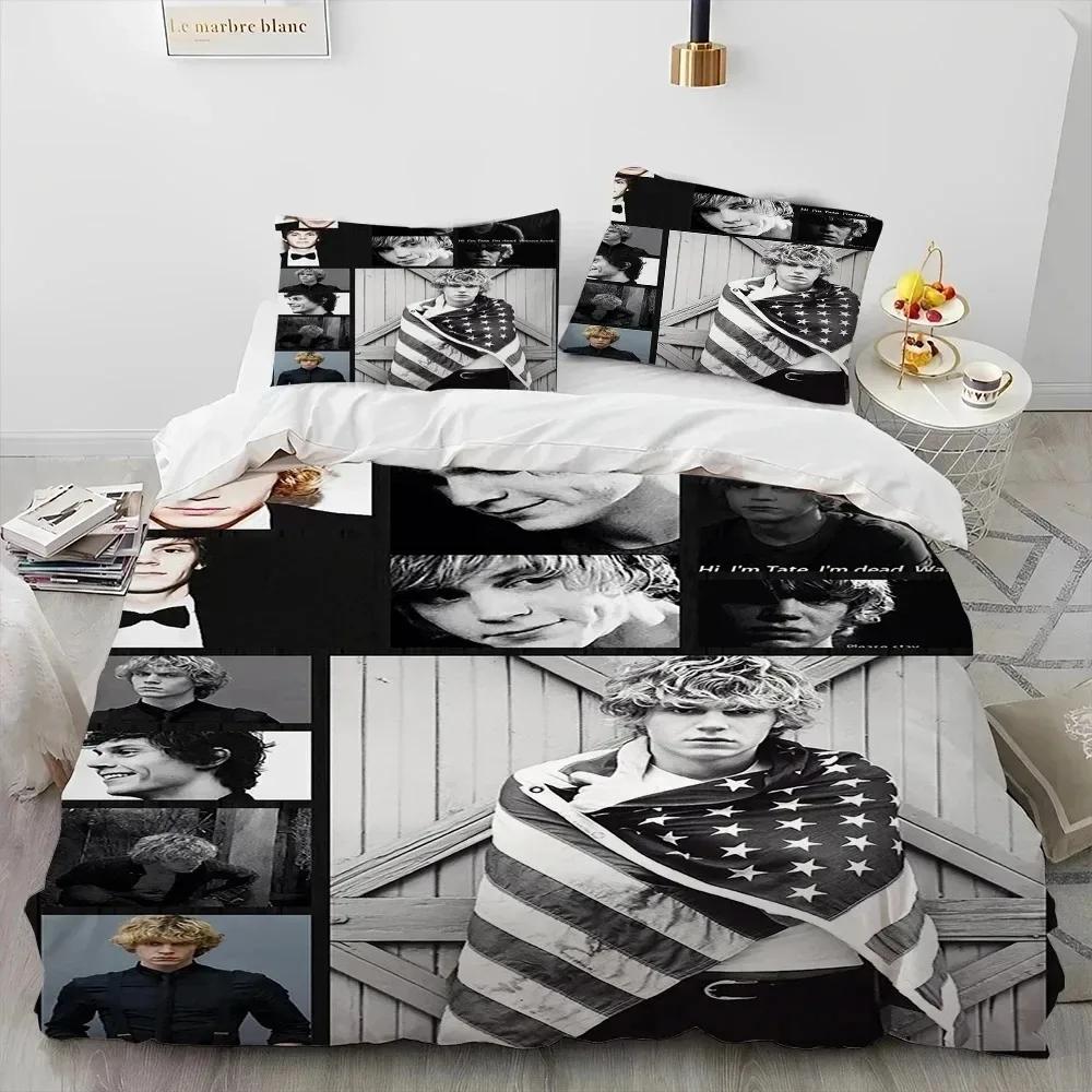 

Cute Evan Peters Movie Tv Actor Bedding Set Duvet Cover Bed Set Quilt Cover Pillowcase Comforter King Queen Size Boys Adult EU Single(135*200cm)3pcs