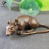 Heavy Brass BIG Rat Mouse Figurines Animal Statue Home Desktop Ornament Office Decor Fish Tank Accessories Artificial Landscape