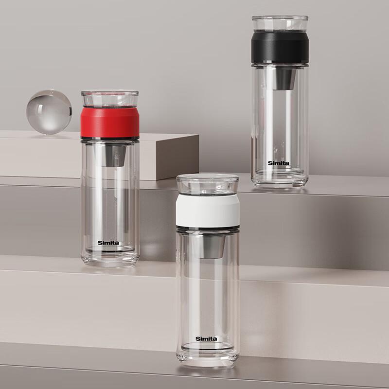 Simita Mingchi Portable Double-Layer Glass Tea Cup