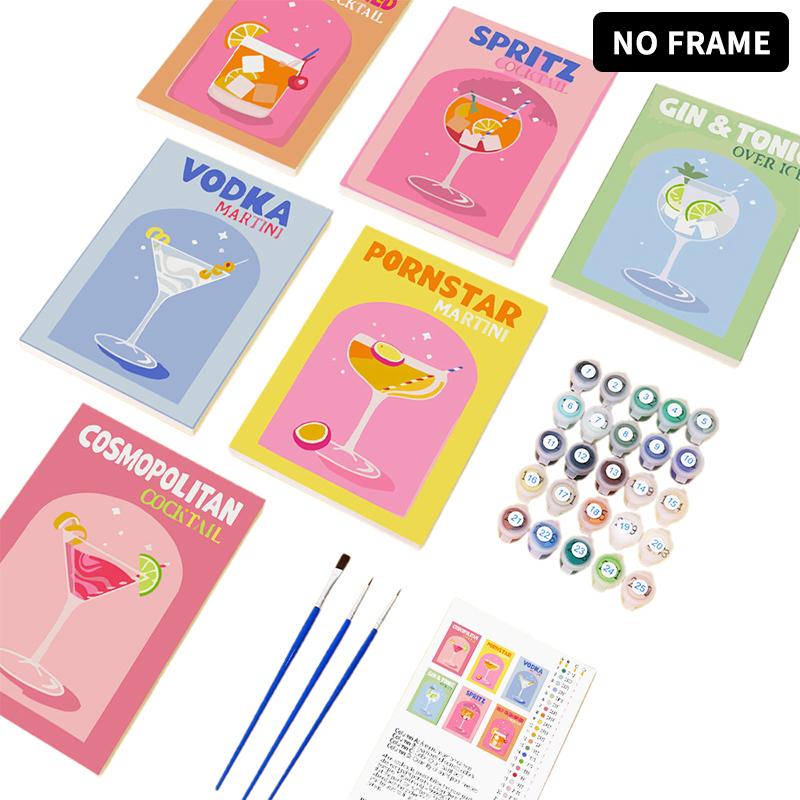 Innrammet Mal etter tall-sett for voksne 6-pakning 9-pakning Mal etter tall-sett for voksne nybegynnere