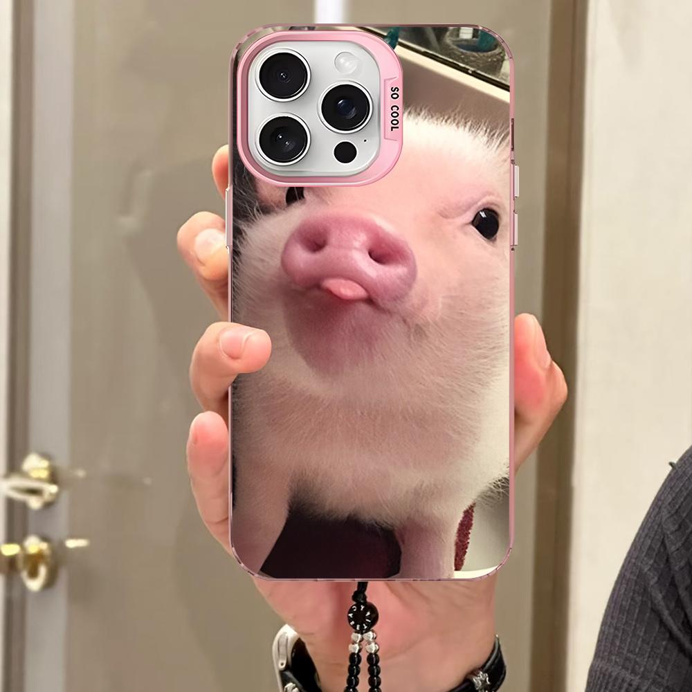 

Милий маленький рожевий свинка Чохол для телефону Для iPhone 16 15 14 13 12 11 Pro Max X XR XSMAX Матовий Ударостійкий Задній чохол iPhone 15pro max