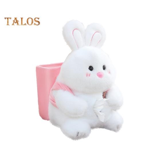 Cute Bear Car Tissue Box & Trash Can 2-in-1 Plush Multi-Functional Organizer Universal Auto Interior Decor for SUV Truck Van