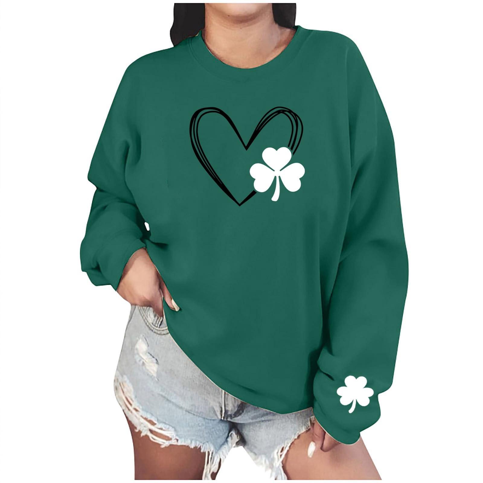 

Женские повседневные модные толстовки с длинным рукавом и круглым вырезом с принтом, пуловер, топ S зелёный