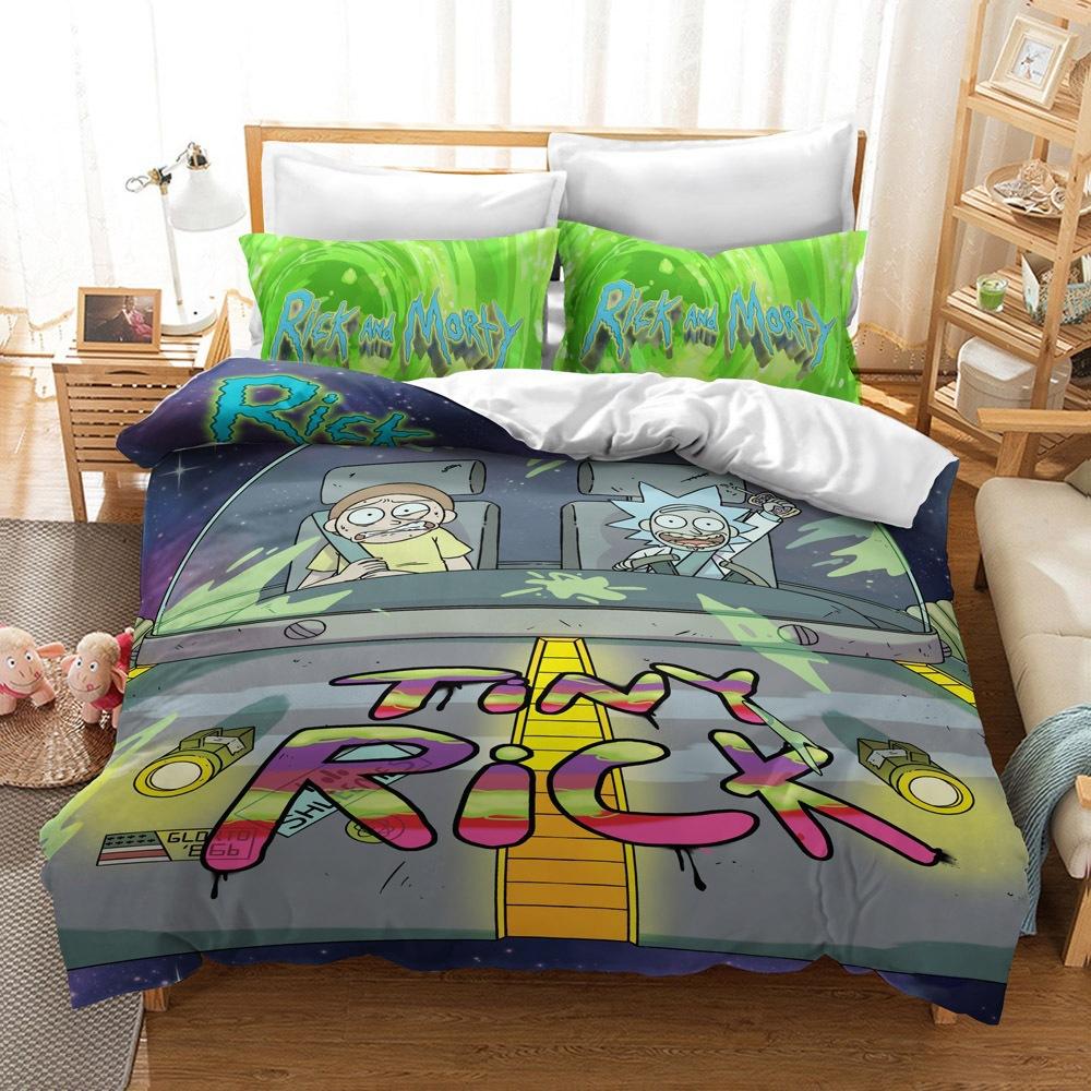 Bedding Kit Rick Morty Ii Series Size Three-Piece Quilt Cover