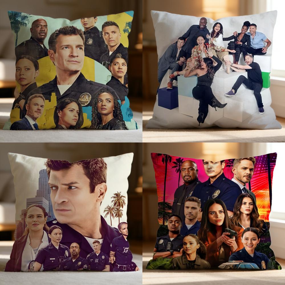 Popular T-TThe Rookie Cushion Cover Soft Washable Pillow Case Multi-Scene for Couch Bed Travel Office Use