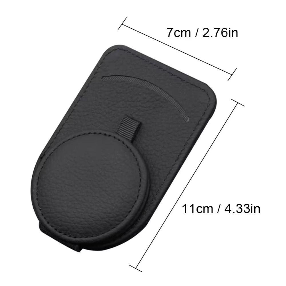 Cowhide Leather Sun Visor Sunglasses Frame Magnetic Ticket Card Holders  for Car Interior