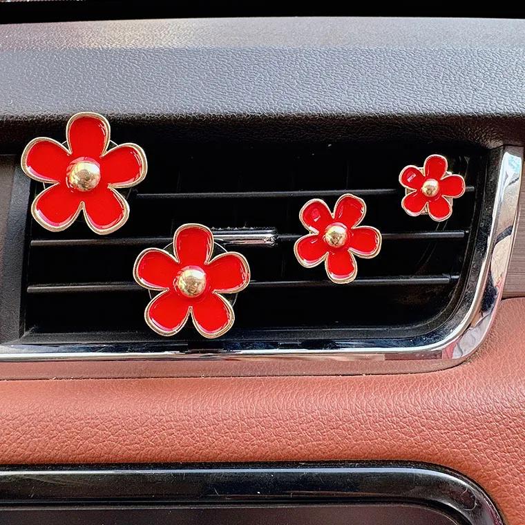 Car Outlet Vent Perfume Clips Cute Flower Air Freshener Diffuser Conditioning Aromatherapy Perfume Clip Car Interior Decoration