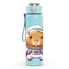 1PC Hamster Astronaut Space Cartoon Portrait 750ml Color Plastic Sports Water Bottle Leakproof Flip Straw Lid Suitable for Sports Office Home Use
