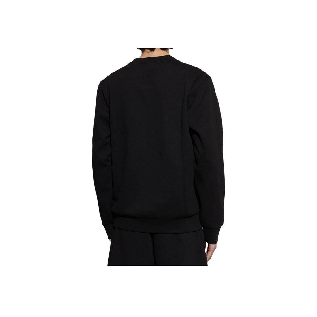 Emporio Armani Logo Embroidered Crew Neck Long Sleeve Sweatshirt Men sweatshirt Black EM000520-AF10790-UC001