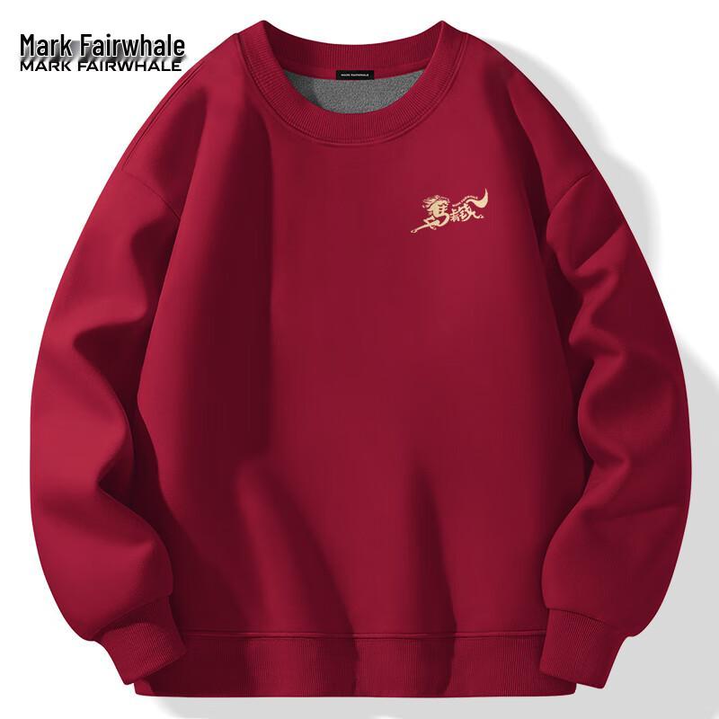 Mark Fairwhale Men's Winter Plush-Lined Round Neck Sweatshirt