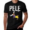 Fallrückzieher Pele Fußball Brasilien Weißer Text T-Shirt Große Größe Weiches Baumwoll-T-Shirt
