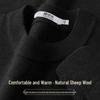 SNOWFLYING Men's Wool Blend Round Neck Sweater