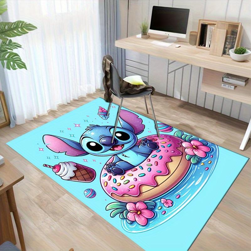 1pc. Cute Stitch on Donut Outdoor Rug - Fun Home Decor Carpet for Room, Office Chair Mat, Gift Ideaz0410126