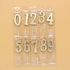 New Gold and Silver Number 0-9 Candle Children's First Birthday Party Decoration PVC Boxed Gold-plated Candle