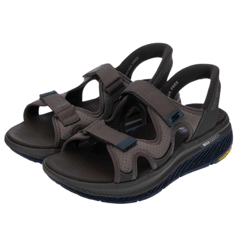 Skechers Max Ammortizzazione Premier 2.0 Sandalo Moda Comodo Ciabatte Uomo Sandali Marrone 229217DKTP