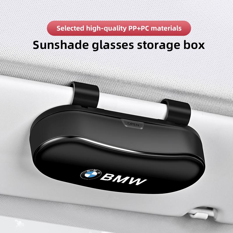 Car Glasses Clip Sunglasses Box Sun Visor Eyeglasses Card Ticket Holder For BMW Performance 3 5 7 Series E46 E60 E70 E87 X7 X6 BZ5