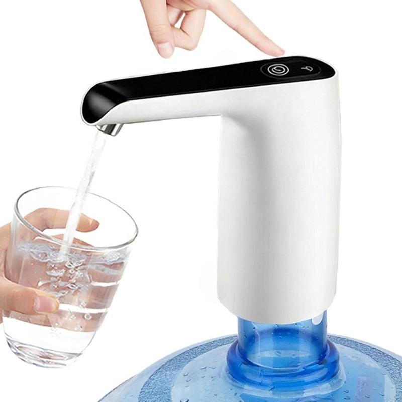 Household electric water pump, one-button start USB rechargeable portable water pump, for dispensing water from drinking bottles