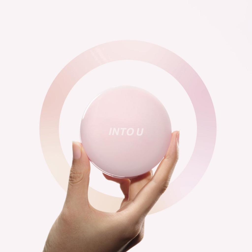 INTO U Highlight Multifunctional Highlight Palette (#H02 Angel Skin) 3 Shades: Glowing Cream, Powder, and Glitter