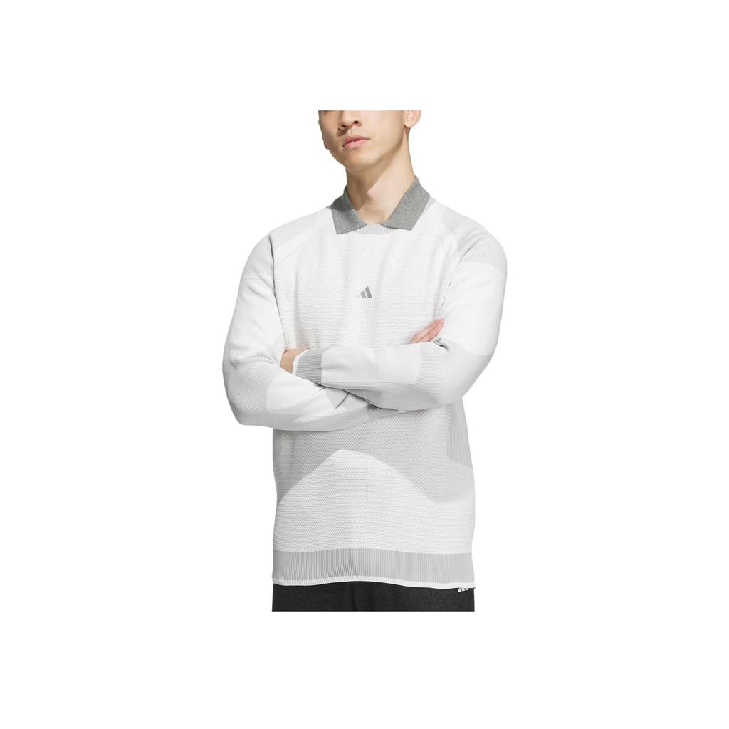 Adidas Logo Crew Neck Long Sleeve Sweater Men sweater White HZ6065