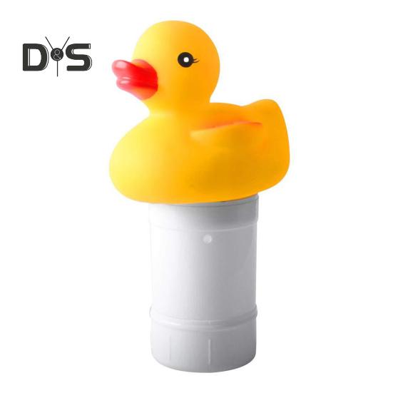 

Устройство для дозирования в бассейне, плавающий дизайн, автоматический дезинфектор с таблеткой в виде мультяшной утки, дезинфицирующее средство для бассейна, поплавок для спа-бассейнов жёлтый