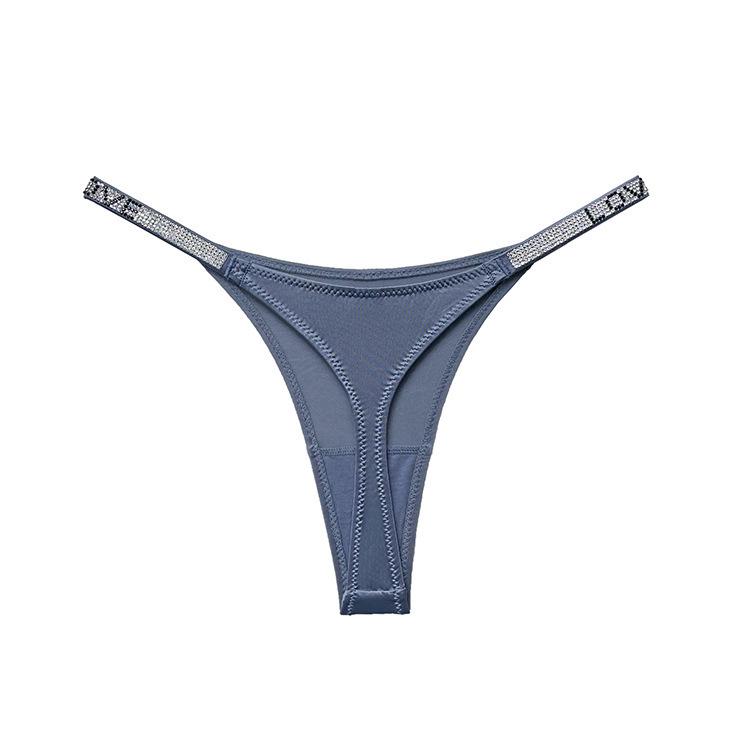 LOVE Rhinestone European & American Sexy Thong - Thin Strap Fitness Sports T-Pants for Women