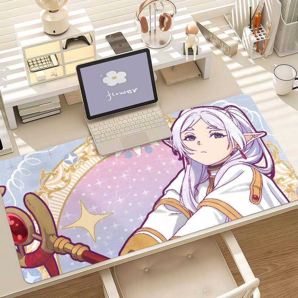 Anime Comics Ffrierens Mouse Pad Anti Slip Rubber Edge Locked Thickened Laptop Gaming Desk Mat