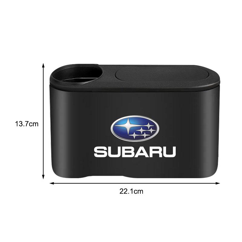 Hanging Car Trash Can Auto Emblem Garbage Box Accessories For Subaru Impreza STI Forester Outback XV Crosstrek Legacy WRX