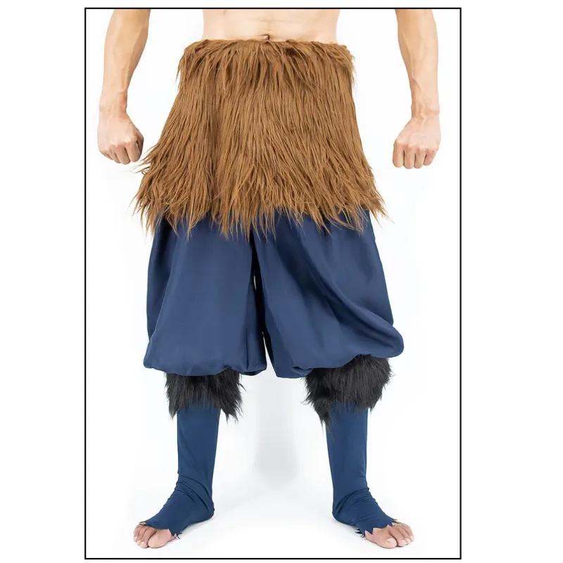 Anime Demon Slayer Kimetsu No Yaiba Hashibira Inosuke Cosplay Kostüme Hosen Schwein Maske Halloween Party Karneval Anzug