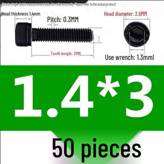 High-Strength Grade 12.9 Internal Hex Head Screws M1.4-M20