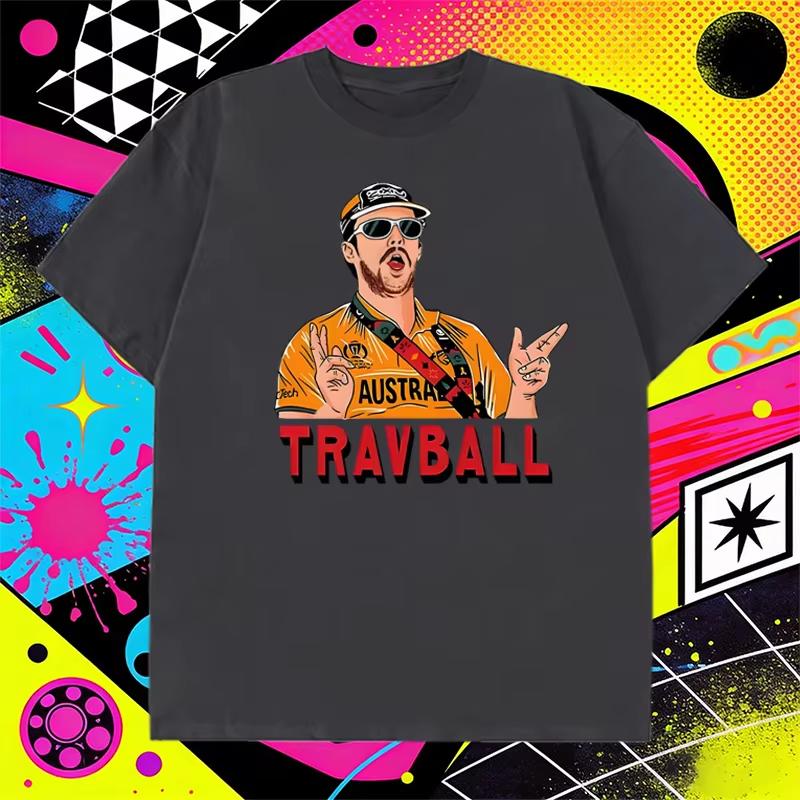 High Quality TravBall Travis Head Print Oversized Short Sleeve Tshirts Men Women Cricketer Graphics Pure Cotton Tops Unisex
