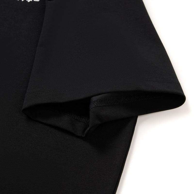 Li Ning Revive Comfort Loose Short Sleeve T-Shirt Unisex Tops Black AHSW983-1