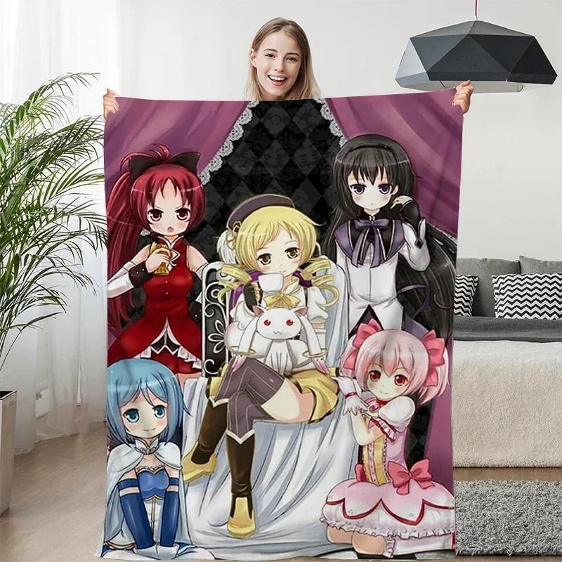 Anime Nap Blanket Sofa Winter Warm A-Madoka A-Magica Bed Fleece Camping Fluffy Soft Blankets King Size Microfiber Bedding