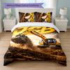 JCB Print 3Pcs Duvet Cover Set 1 Duvet Cover and 2 Pillowcases Soft Bed Linen For Household Bedroom