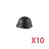 Military Building Blocks Accessories Figure Soldier Helmet Toy USSR USA UK Japanese Hat Mini Brick Hood Mask Flamethrower