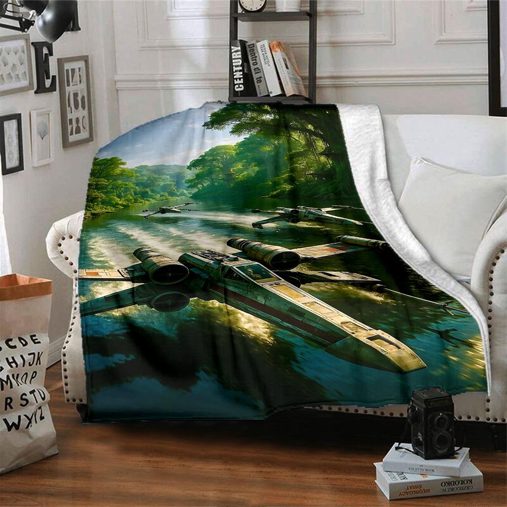 Star Wars Blanket Comfortable Perfect for Bedding Chair Office Four Seasons Multipurpose Digital Print Best Holiday Gift for Friends Family