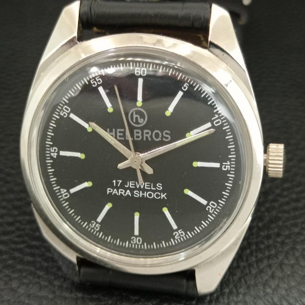 OROLOGIO DA UOMO SVIZZERO VINTAGE HELBROS A CARICA MANUALE RISTRUTTURATO a709651-1