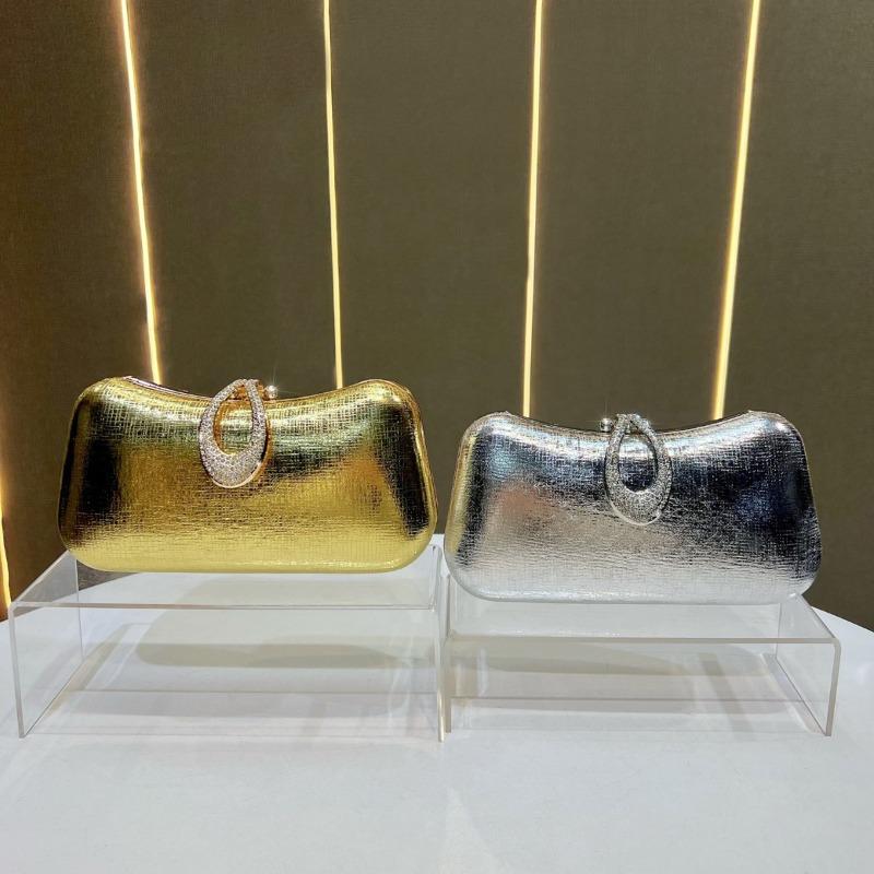 Hand-held Designer Bag, Fashionable Evening Bag, Bag with Rhinestones, Crossbody Bag with Chain Strap