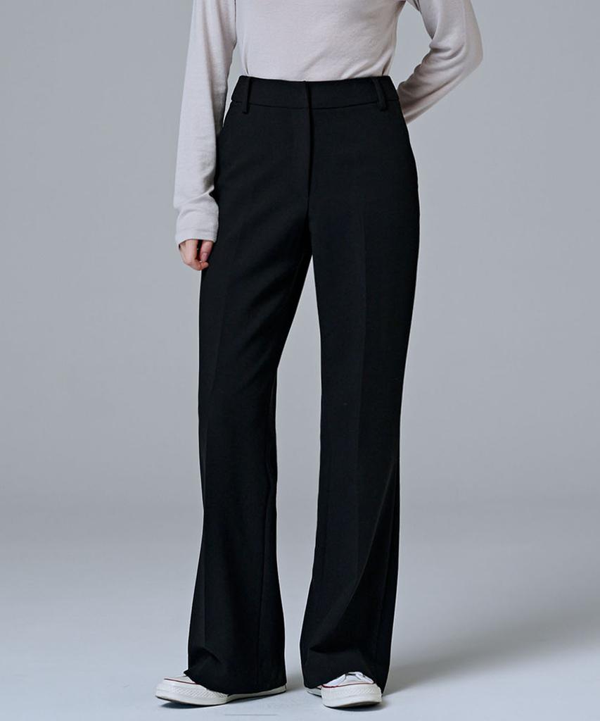 MALOUPE 2164 Stretch Flare Pants (Black)
