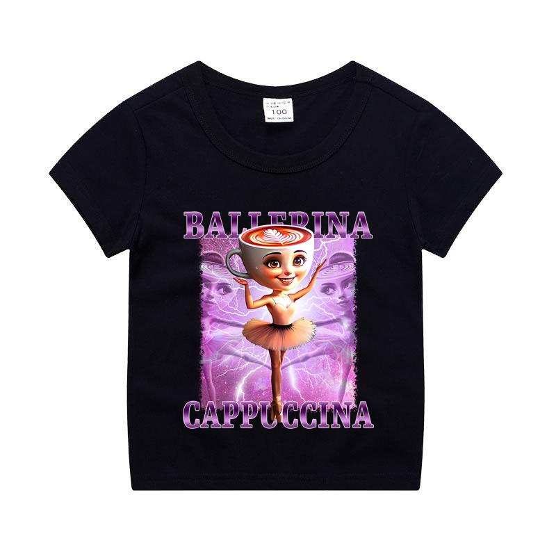 Italian Brainrot Boy Girl Cotton T-shirt Tung Tung Tung Sahur Kids Summer Clothing Funny Meme Children Short Sleeve Tops Unisex