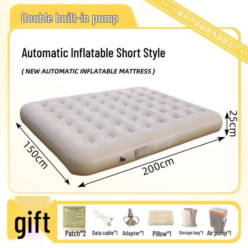 Thickened Moisture-Proof Inflatable Camping Mattress with Smart Auto-Inflation