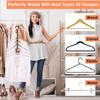 Closet Organizers and Storage, Sturdy Space Saving Hanger for Heavy Clothes, Upgraded Cascading Hangers, Magic Closet Organization Clothes Hangers,