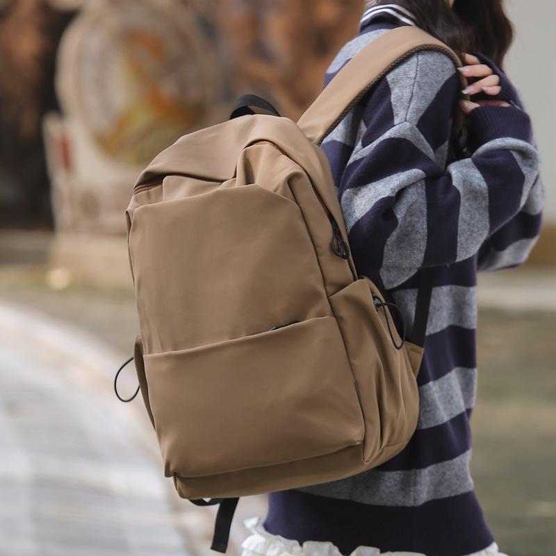 Jednobarevný školní batoh Dámský Velkokapacitní batoh Studentský cestovní batoh Pánské